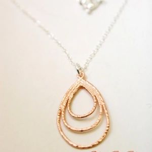 Lovely 24k gold plated pendant necklace rose collier femme diy YHDN  6